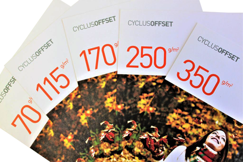 Printings on different sizes of recycled papers