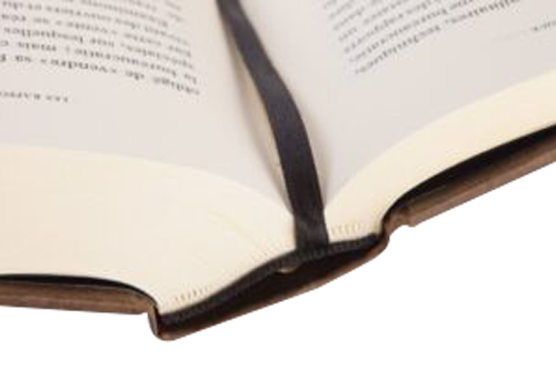 Black classical headband with a bookmark