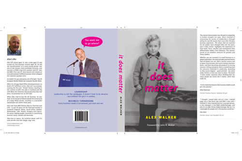 The cover of the book 'It does matter' by Alexander Walker.