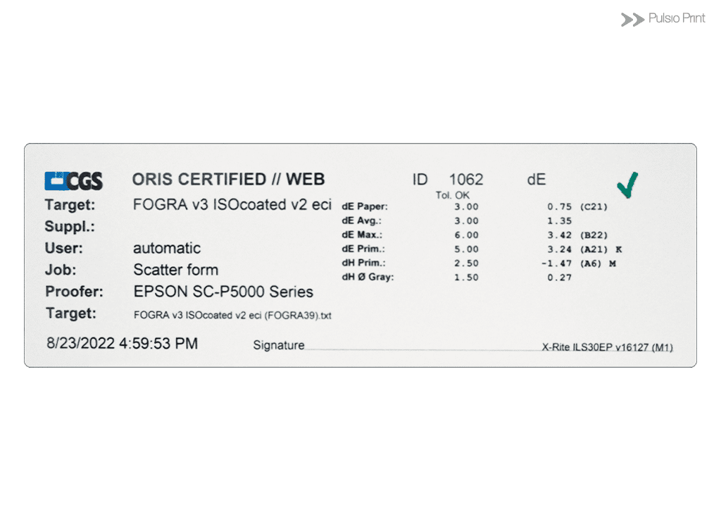 Registration of colour for a digital proof printing