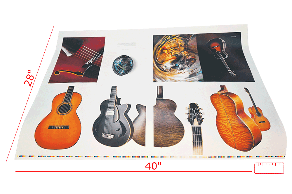 28" by 40" real proof printing on Offset machine